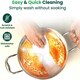 image 4 of Triply Stainless Steel Saute Pan 24cm, Nonstick 3-Layer Construction, Induction Compatible, with Steel Lid