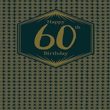 Sixty Men's 60th Birthday Card with Gold Foil