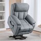 image 2 of HOMCOM Power Lift Recliner Chair with Vibration Massage and Heat, Electric Lift Chair for Elderly, Overstuffed Leathaire Riser and Reclining Armchair with Remote, Pockets, Pocket Spring, Grey | Grey
