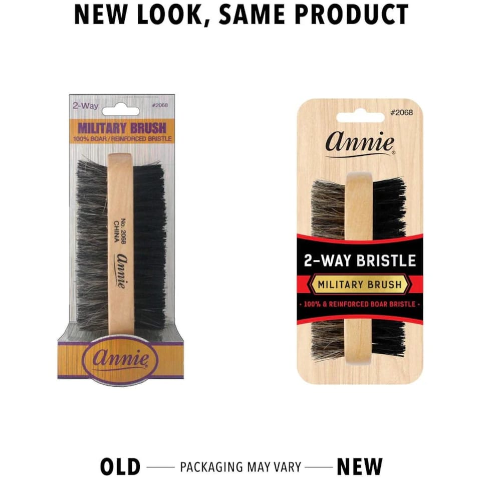 image 1 of Annie Boar Reinforced Bristle 2 Way Military Brush 2068