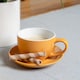 image 4 of Argon Tableware Coloured Cappuccino Cup & Saucer Set - 250ml - Yellow