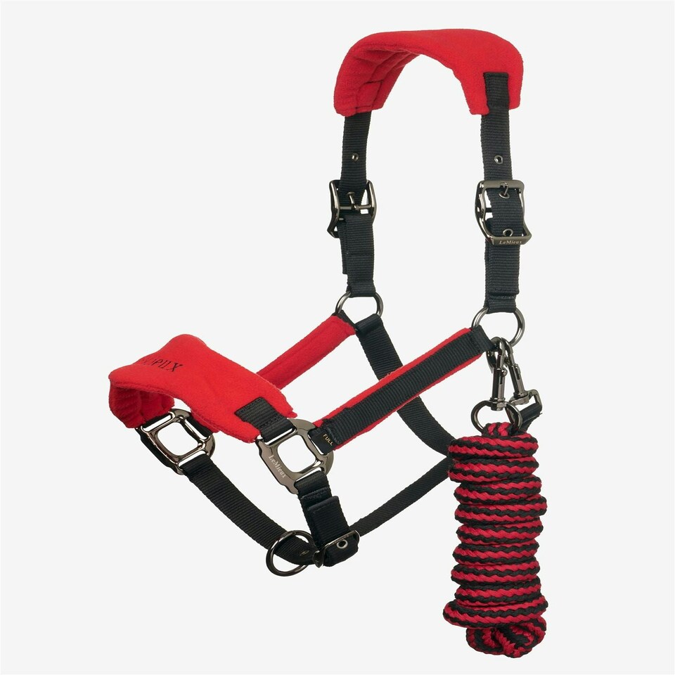 image 1 of LeMieux Vogue Headcollar & Leadrope Red | Full