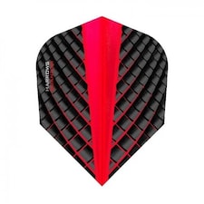 Harrows Quantum Dart Flights - Black/Red - One Size