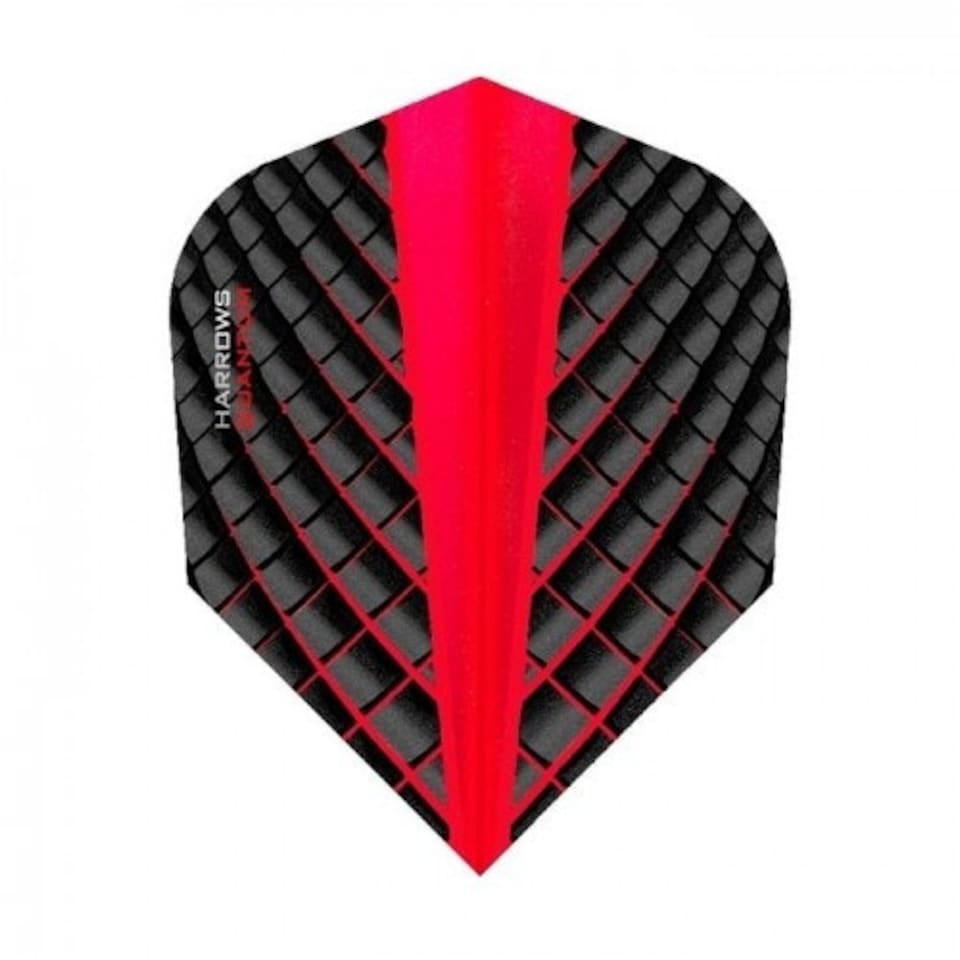 Harrows Quantum Dart Flights - Black/Red - One Size