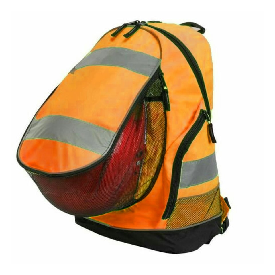 image 1 of Yoko London Hi-Vis Backpack - Orange/Black - One Size