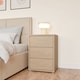 image 1 of Alice Springs Bedside Cabinet with 3 Drawers Push-to-Open in Elegancia Oak