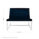 image 2 of Interiors by Premier Midnight Velvet Cocktail Chair, Easy to Adjust Comfy Chair, Effortless Cleaning Ocasssional Accent Chair