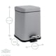image 4 of Harbour Housewares Mismatched Toilet Brush & Bin Set - Matt Grey
