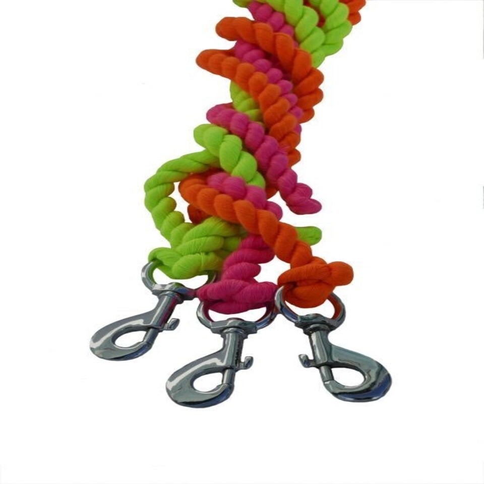 image 1 of Rhinegold Neon Leadrope Orange | Size: One Size
Colour: Orange
