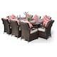 image 5 of Arizona Rectangular 8 Seater Rattan Patio Dining Set | Brown | Brown