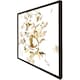 image 1 of Golden flower print (Picture Frame) Brown | L