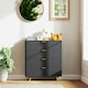 image 7 of HOMCOM Chest of Drawers with 4 Drawers for Bedroom, Living Room, Black