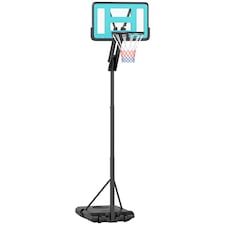 SPORTNOW 146-236cm Adjustable Basketball Hoop Outdoor, Portable on Wheels