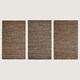 image 5 of Homescapes Madras Leather Hemp Rug Brown - 150 x 240 cm Brown | 150 x 240 cm