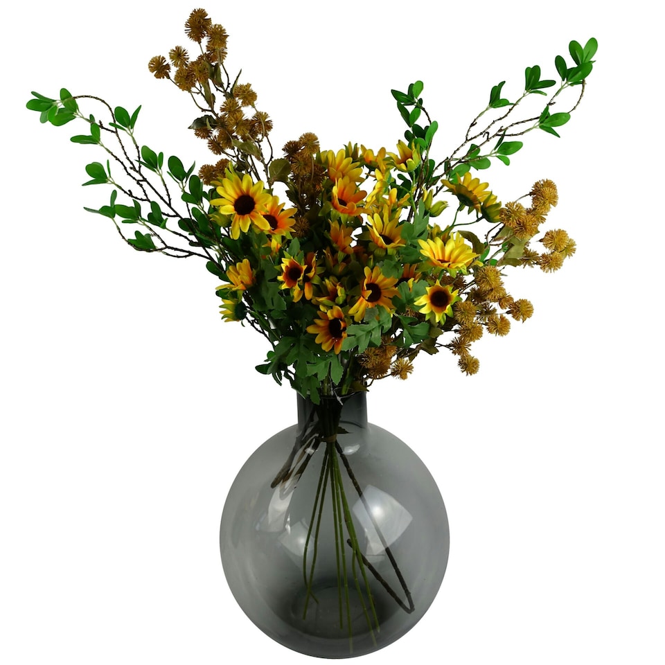 image 1 of 70cm Artificial Yellow Daisy Flower Spray