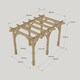 image 4 of Premium Pergola 6 Posts - Wood - L240 x W540 x H270 cm - Rustic Brown