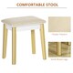 image 6 of HOMCOM Dressing Table Set With LED Mirror, Stool & 4 Drawers Makeup Desk White