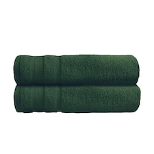 Luxury Zero Twist Egyptian Cotton Bath Towels 70 x 120cm - Pack of 2 Green | Dark Green | Bath towel
