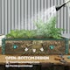 image 10 of Outsunny Raised Garden Bed Metal Patio Backyard Flower Vegetable Planter Green