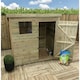 image 5 of 5 x 5 WINDOWLESS Garden Shed Pressure Treated T&G PENT Wooden Garden Shed - 1 Window + Single Door (5' x 5' / 5ft x 5ft) (5x5)