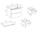 image 5 of Bathroom Vanity Unit 600mm Wall Cabinet with Worktop Floating 2 Drawer Cashmere Beige Modern Countertop Unit Slab Front Dalia