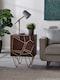 image 3 of Dark Gold 2 Drawer Side Table - Solid Mango Wood - L40 x W45 x H60 cm