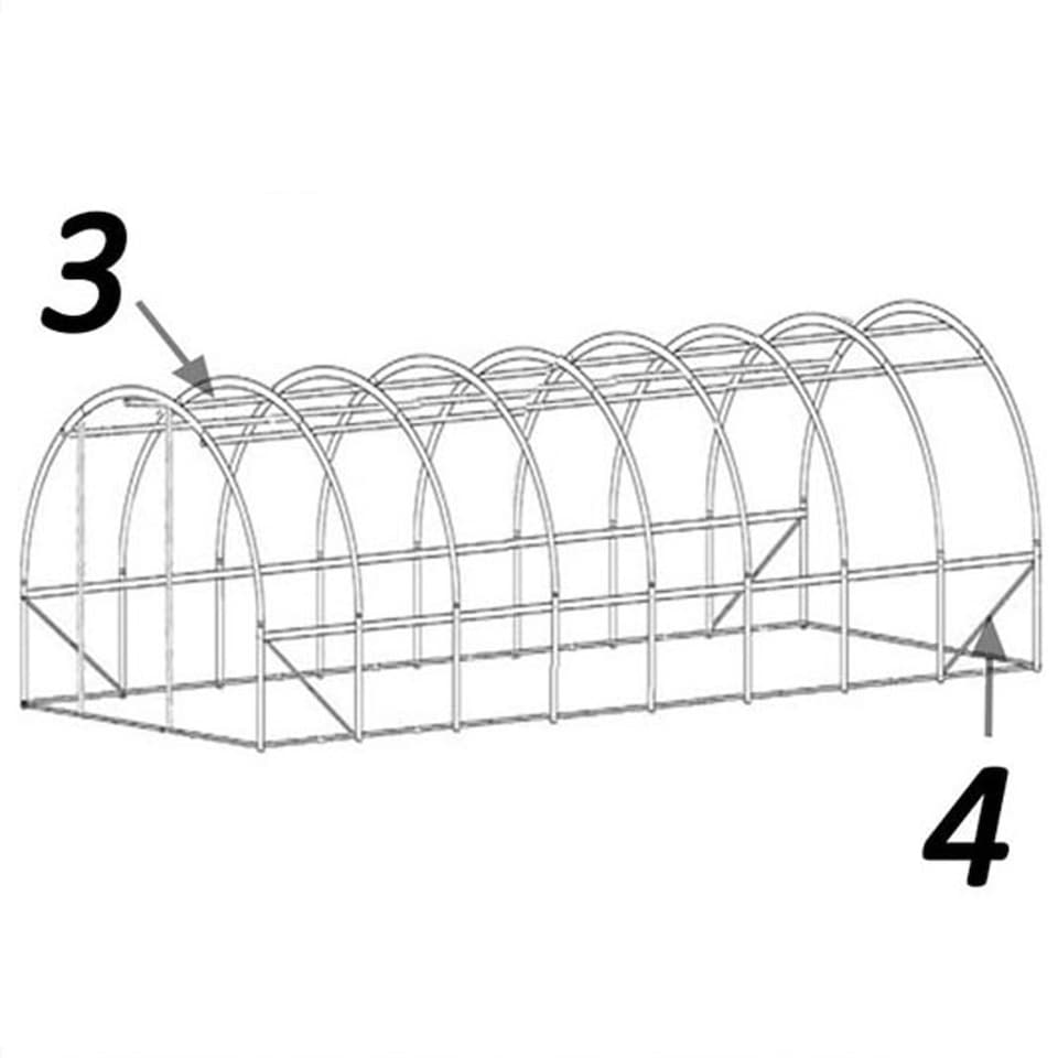 image 1 of 8m x 3m (27' x 10' approx) Pro+ Polytunnel Greenhouse - Green