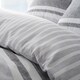 image 5 of Catherine Lansfield Textured Banded Stripe King Duvet Set Charcoal Grey | King