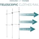 image 9 of House of Home Telescopic Double Rail Clothes Wardrobe Organise Hanging Rack Adjustable Storage | White | Not provided