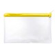 image 1 of Pack of 48 Janrax 8x5" Yellow Zip Clear Exam Pencil Case