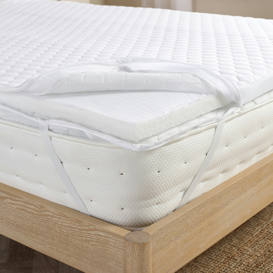 image 1 of Slumberdown Airstream Mattress Topper, Medium/Firm Support, King | White | King | 1