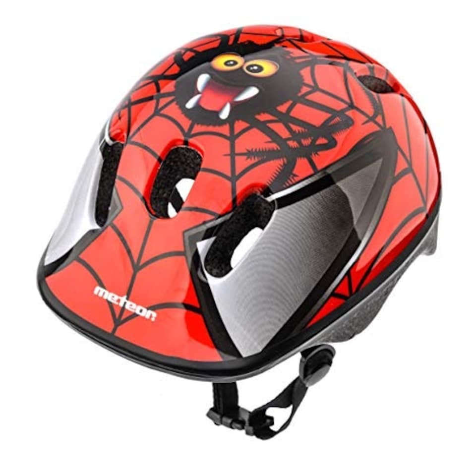 image 1 of Helmet for Kids Toddlers – Lightweight Adjustable Bike Helmet for Boys & Girls – Safety Crash Protection for Cycling, Scooter, Skateboard – KS06 Red | Spider | XS