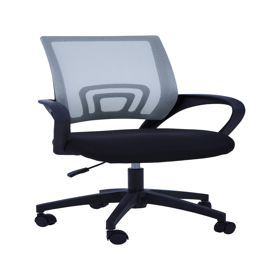 image 1 of Interiors by Premier Frazer Grey Home Office Chair with Black Arms