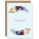 image 1 of Watercolour Bird Feathers For Her Birthday Card