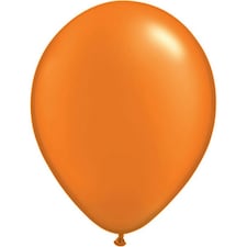 Qualatex 11 Inch Round Plain Latex Balloons (100 Pack) - Pearl Mandarin - One Size