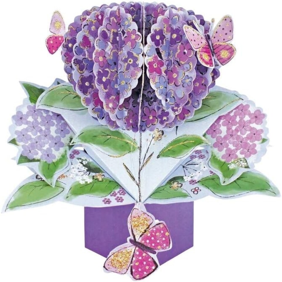 image 1 of Flowers & Butterflies 3D Pop-Up Greeting Card