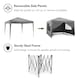 image 4 of Vonhaus Pop Up Gazebo with Sides 3m x 3m Grey