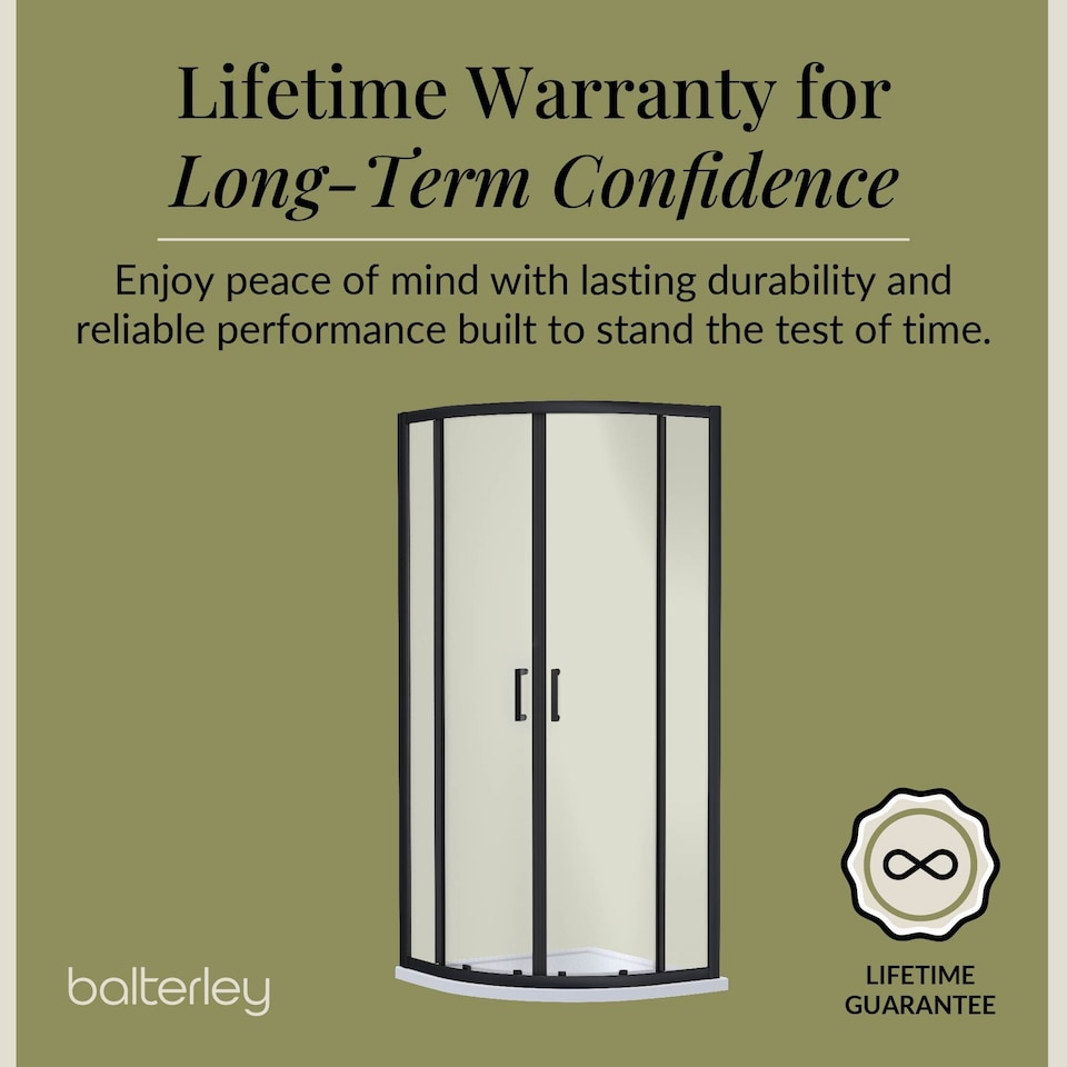 image 1 of 6mm Glass Quadrant Shower Enclosure 1900 x 800 x 800mm Matt Black | Black | Matt Black | 1