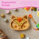 image 2 of Tiny Dining Children's Bamboo Suction Fox Plate - White White