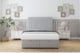 image 1 of Sloomy Kingsley Silver Plush Ottoman Bed With Mattress With 26" Strutted Headboard 4'6 Double
