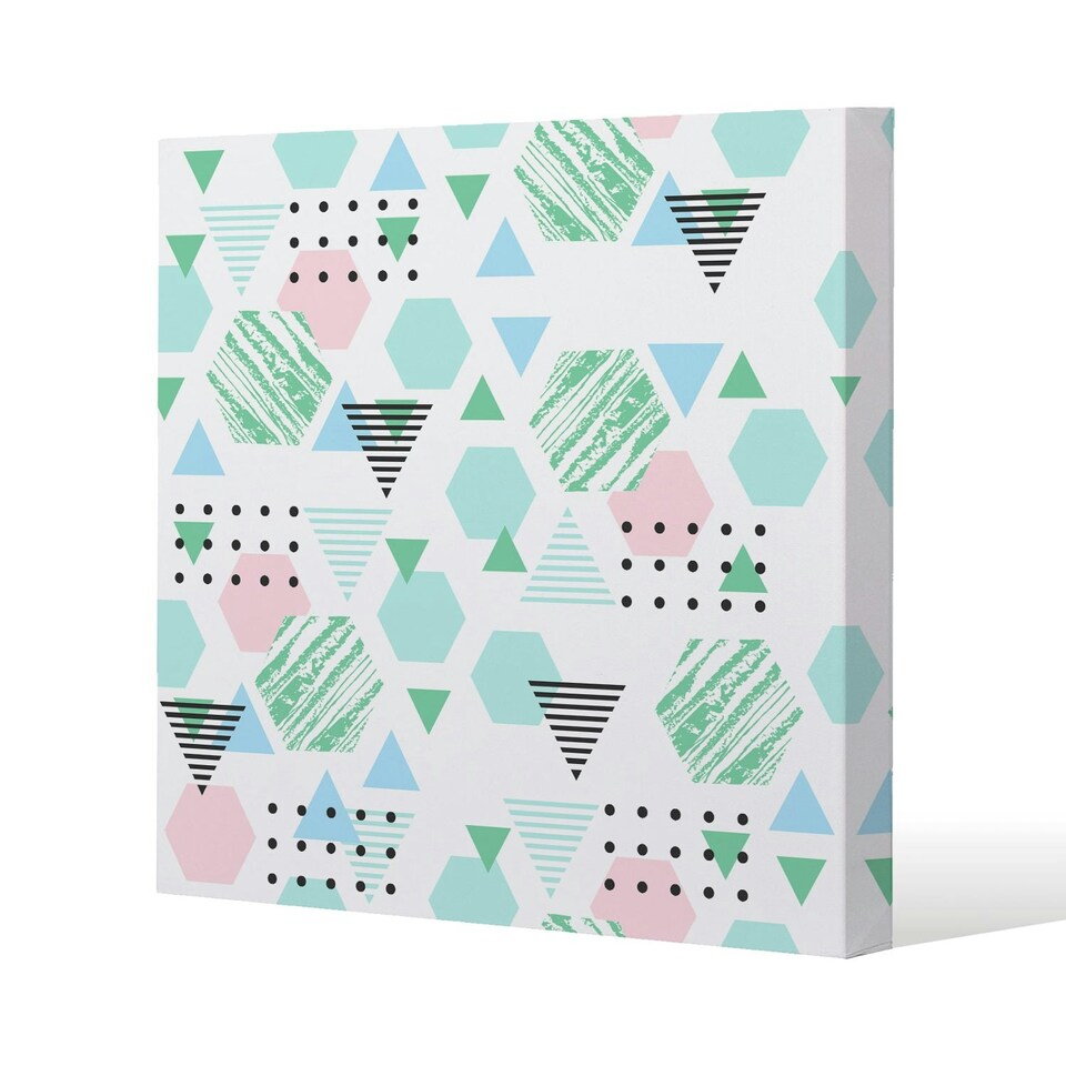image 1 of Geometric shapes (Canvas Print) 77 x 77 x 4cm