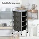 image 4 of VonHaus 4 Black White Storage Trolley with 360° Wheels