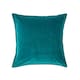 image 1 of Homescapes Teal Green Velvet Cushion Cover - 40 x 40 cm