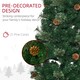 image 6 of HOMCOM 5.5FT Artificial Slim Christmas Tree Holiday Home Décor with Pine Cones