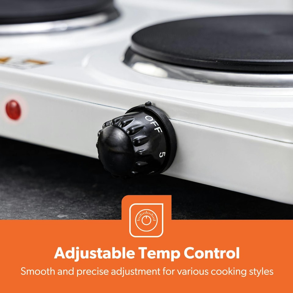 image 1 of GEEPAS 2000W Double Hot Plate, White