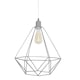 image 2 of Karo Wire Frame Pendant Ceiling Light Grey 35cm