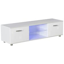 Vida Designs Cosmo 2 Door LED TV Unit Entertainment Stand, 140cm, White