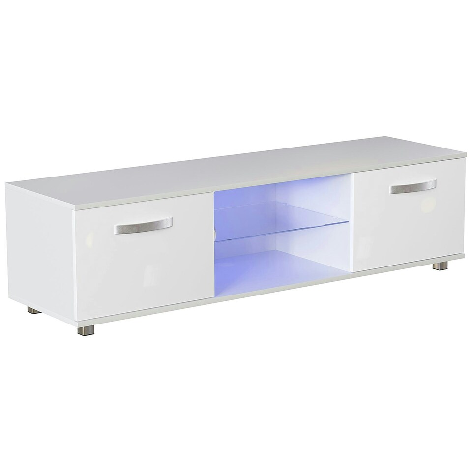 image 1 of Vida Designs Cosmo 2 Door LED TV Unit Entertainment Stand, 140cm, White