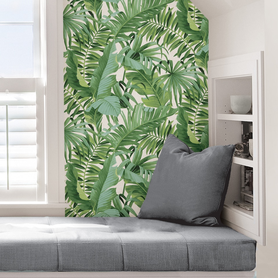image 1 of NuWallpaper NU2906 Maui Peel & Stick Wallpaper, Green | Green | Green | 2.86m² | 1
