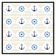 image 2 of Nautical elements on striped background (Picture Frame) Brown | Oak | L